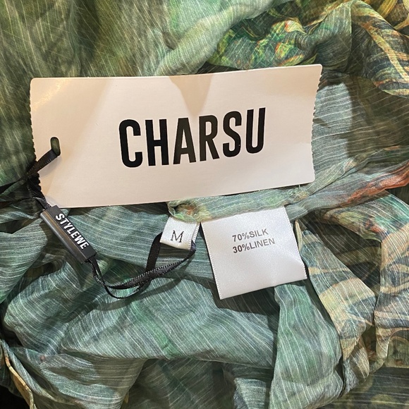 NWT Charsu Silk and Linen Cover Up - Picture 2 of 2